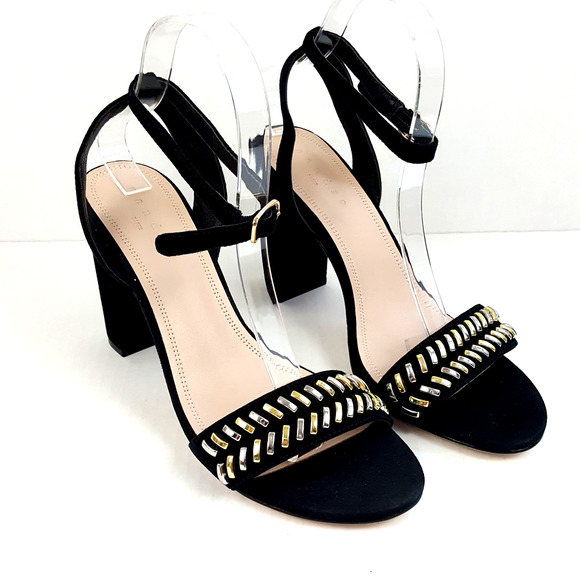 Sandro Paris NWT Gina Suede Heels Sandals Women's Size 39 - Picture 1 of 15
